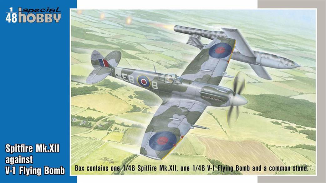 Special Hobby 1/48 SH48192 Spitfire MKXII against V-1 Flying Bomb Plastic Kit