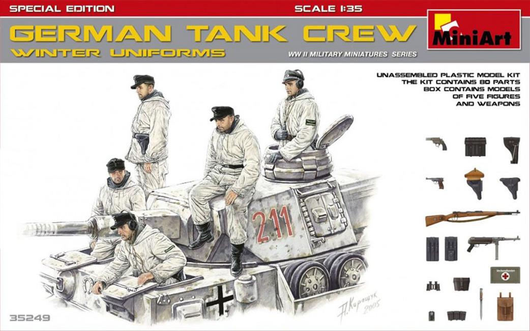 MiniArt 1/35 35249 German Tank Crew Winter Uniform Special Edition Figure Set
