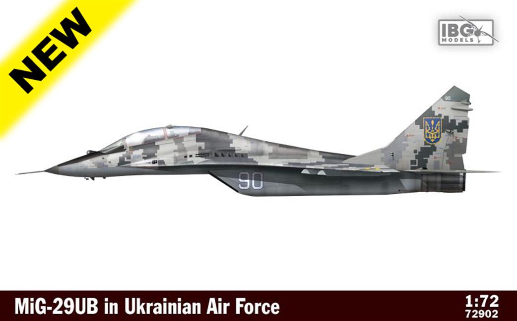 IBG Models 1/72 72902 Mig-29UB In Ukranian Air Force Service Plastic Kit