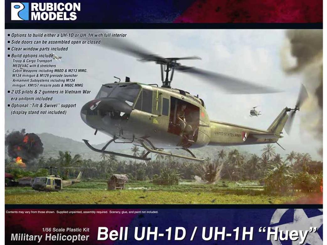 Rubicon Models 1/56 280119 Bell UH-1D or UH-1H Huey Helicopter