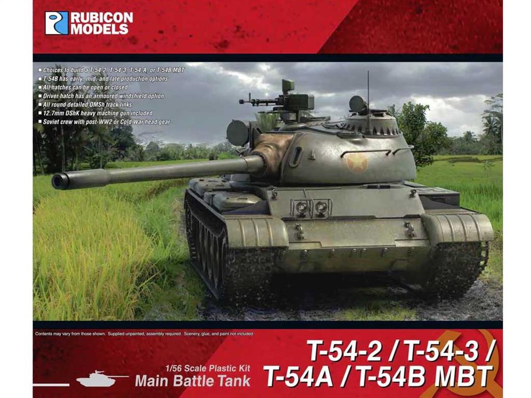 Rubicon Models 1/56 280120 Soviet T-54-2 T-54-3 T-54A or T-54B Main Battle Tank Plastic Kit
