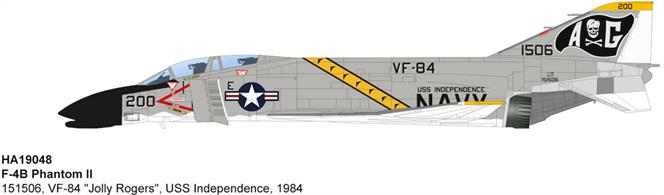 F-4B Phantom II 151506, VF-84 ""Jolly Rogers"", USS Independence, 1984