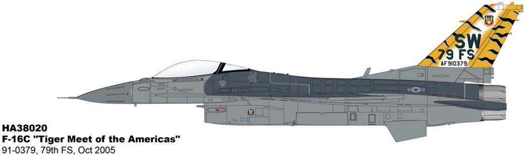 Hobby Master 1/72 HA38020 Lockheed F-16C Tiger Meet of the Americas