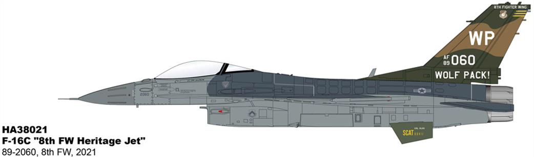 Hobby Master 1/72 HA38021 Lockheed F-16C 8th FW Heritage Jet