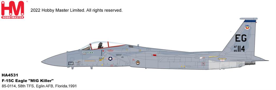 Hobby Master 1/72 HA4531 F-15C Eagle Mig Killer Elgin AFB Florida