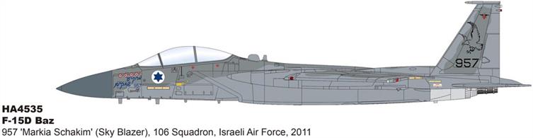 "F-15D Baz 957 'Markia Schakim' (Sky Blazer), 106 Squadron, Israeli Air Force, 2011"