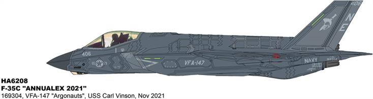 "F-35C ""ANNUALEX 2021"" 169304, VFA-147 ""Argonauts"", USS Carl Vinson, Nov 2021"