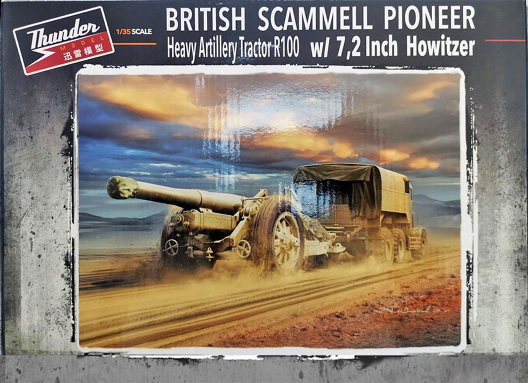 Thunder Model 1/35 35212 British Scammel Pioneer Tractor & 7.2inch Howitzer Gun Kit