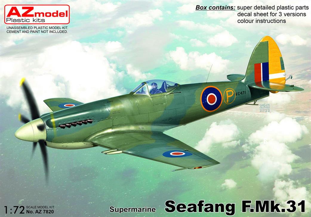 AZ Model 1/72 AZ7820 Supermarine Seafang F.MK.31 RAF Fighter Kit