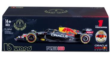 Burago B18-28026V 1/24th Red Bull Racing Rb18 Verstappen Champion 2022Comes in a plastic case and sleeve