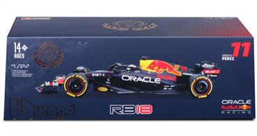 Burago B18-28026P 1/24th Red Bull Racing Rb18 Perez 2022 ModelComes in a plastic case and sleeve