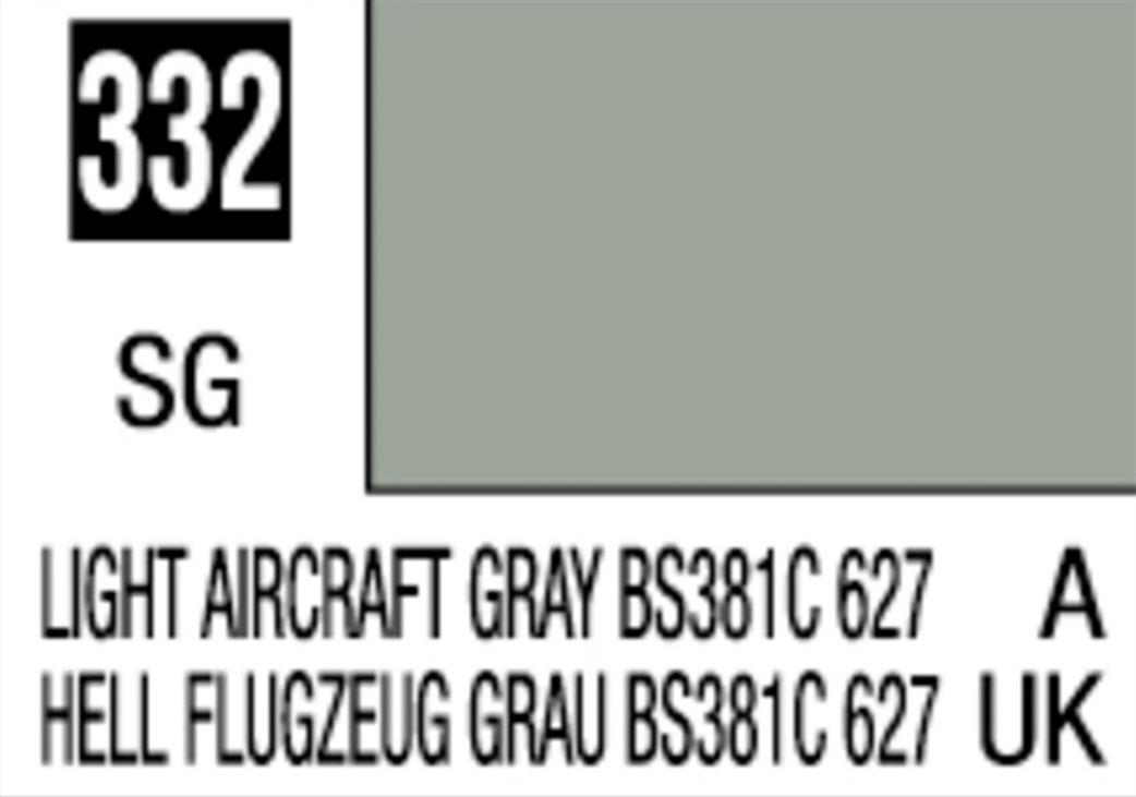 Gunze Sangyo 1/35 C332 Mr Color Light Aircraft Gray BS381 10ml Glass Bottle