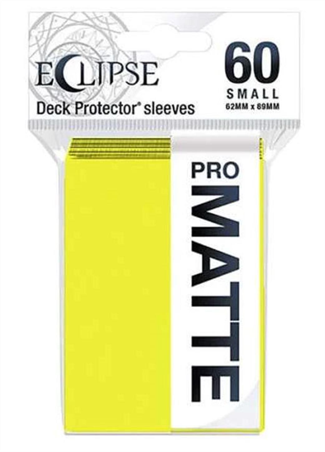 Ultra Pro  15644 60 Small Eclipse Pro-Matte Lemon Yellow Deck Protectors