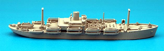 Empire Halberd is a kit of an Empire Battleaxe-class LSI provided to the UK new in 1943 under Lease-Lend. The 1/1200 scale, waterline, 3D printed kit is by John's Model Shipyard JMS RN401.