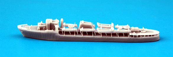 HMS Queen Emma and her sister-ship were two Dutch-owned ferries that were converted to medium-sized, fast LSIs in WW2 by the UK and used for commando raids. This 1/1200 scale waterline resin 3D printed kit makes a finely detailed model of this unusual ship with 2x LSM 1s and 4x LCVPs on davits. The kit is by John's Model Shipyard  RN402