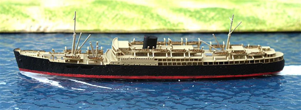 John's Model Shipyard RN801 Dilwara troopship throughout WW2 3d printed Kit 1/1200