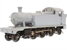 The Lionheart Trains models are designed to be a premium model with extensive use of diecast techniques, complemented with fine detail moulded from plastic and wire handrails. The tooling is designed to replicate the many changes made to locomotives over their working lives.Following the completion of 'flat top' 45xx engine 4574 in 1924 the design of the 'small prairie' was revised with the water capacity being increased by raising the height of the tanks. To maintain forward visibility the front ends of the tanks were sloped down to the original height, giving the 4575 type the 'slope top' sobriquet.Unnumbered model finished in GWR mid chrome green livery lettered GREAT WESTERN. 1927 to late 1930s.
