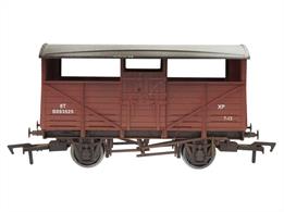 BR bauxite liveried cattle wagon