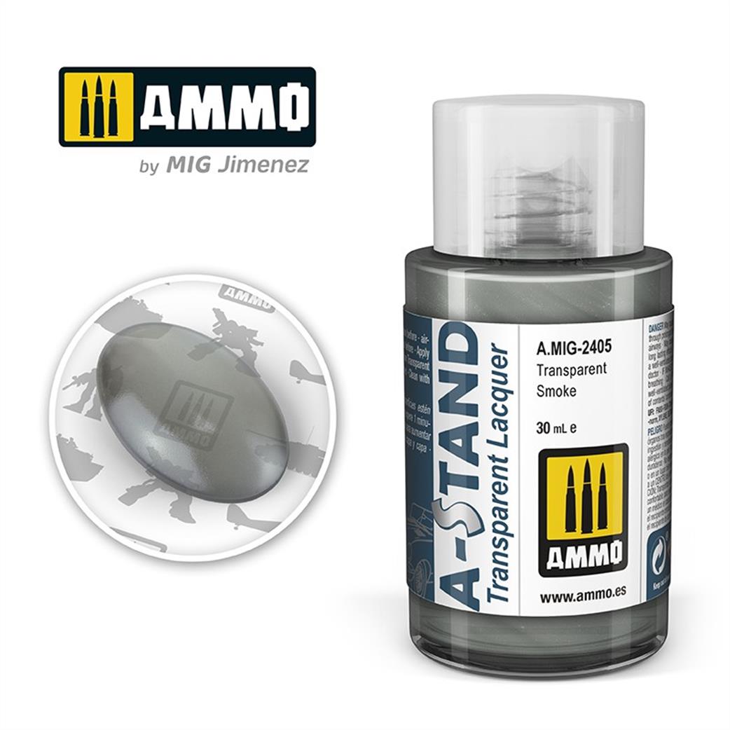 Ammo of Mig Jimenez  A.MIG-2405 A-Stand Transparent Smoke 30ml Bottle