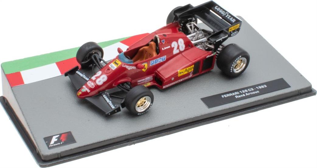 MAG 1/43 MAG NS088 Ferrari 126 C3 1983 Rene Arnoux Cased F1 Collection