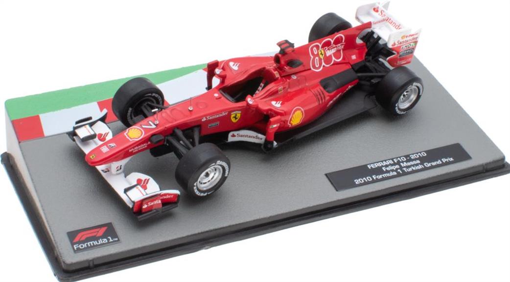 MAG 1/43 MAG NS124 Ferrari F10 2010 Turkey GP Felipe Massa Cased F1 Collection