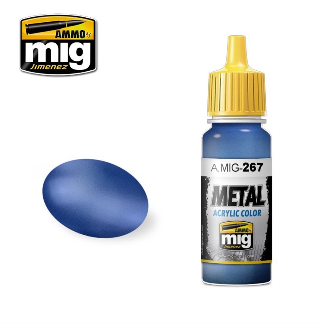 Ammo of Mig Jimenez  A.MIG-267 Aotake Blue Acrylic Color Paint 17ml