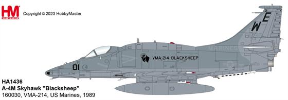 "A-4M Skyhawk ""Blacksheep"" 160030, VMA-214, US Marines, 1989"