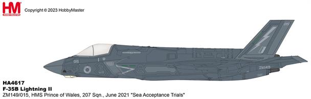 "F-35B Lightning II ZM149/015, HMS Prince of Wales, 207 Sqn., June 2021 ""Sea Acceptance Trials"""