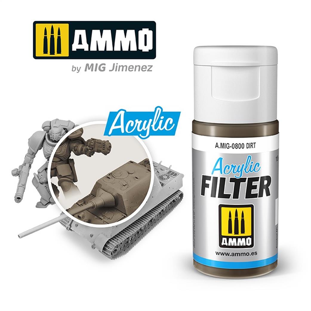 Ammo of Mig Jimenez  A.MIG-0800 Acrylic Filter Dirt