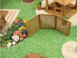Laser cut wood construction kit for a Garden Partition in Ho scale