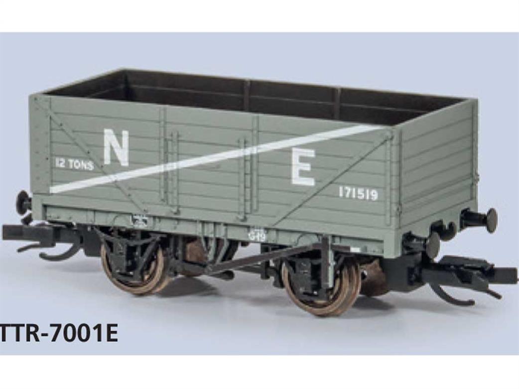Peco TT:120 TTR-7001E LNER 7 Plank Open Coal Wagon