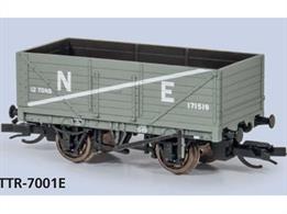 Expected soon! Price and delivery to be advised.Peco are developing a 7 plank open wagon for the TT:120 range, based on the 1923 RCH standard.The 7 plank open coal wagons were probably the most common wagons on Britains' railway network throughout the steam era. The standard 12-ton capacity coal wagon was introduced from circa 1907, with the design updated in 1923. Large numbers of these wagons were owned by the railway companies, colliery companies and coal factors, while the small fleets of local coal merchants often carried colourful advertising liveries.Model finished in LNER grey livery, representing the many 1923 design wagons built by the LNER for coal and minerals traffic.