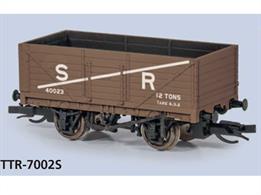 Expected soon! Price and delivery to be advised.Peco are developing a 7 plank open wagon for the TT:120 range, based on the 1923 RCH standard.The 7 plank open coal wagons were probably the most common wagons on Britains' railway network throughout the steam era. The standard 12-ton capacity coal wagon was introduced from circa 1907, with the design updated in 1923. Large numbers of these wagons were owned by the railway companies, colliery companies and coal factors, while the small fleets of local coal merchants often carried colourful advertising liveries.Model finished in Southern Railway brown livery, representing the 1923 wagons ordered by the SR for coal traffic from the Kent collieries.