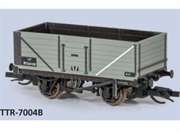 Expected soon! Price and delivery to be advised.Peco are developing a 7 plank open wagon for the TT:120 range, based on the 1923 RCH standard.The 7 plank open coal wagons were probably the most common wagons on Britains' railway network throughout the steam era. The standard 12-ton capacity coal wagon was introduced from circa 1907, with the design updated in 1923. Large numbers of these wagons were owned by the railway companies, colliery companies and coal factors, while the small fleets of local coal merchants often carried colourful advertising liveries.Model finished in British Railways goods grey livery, representing the many thousands of former private-owner wagons inherited by BR at nationalisation.