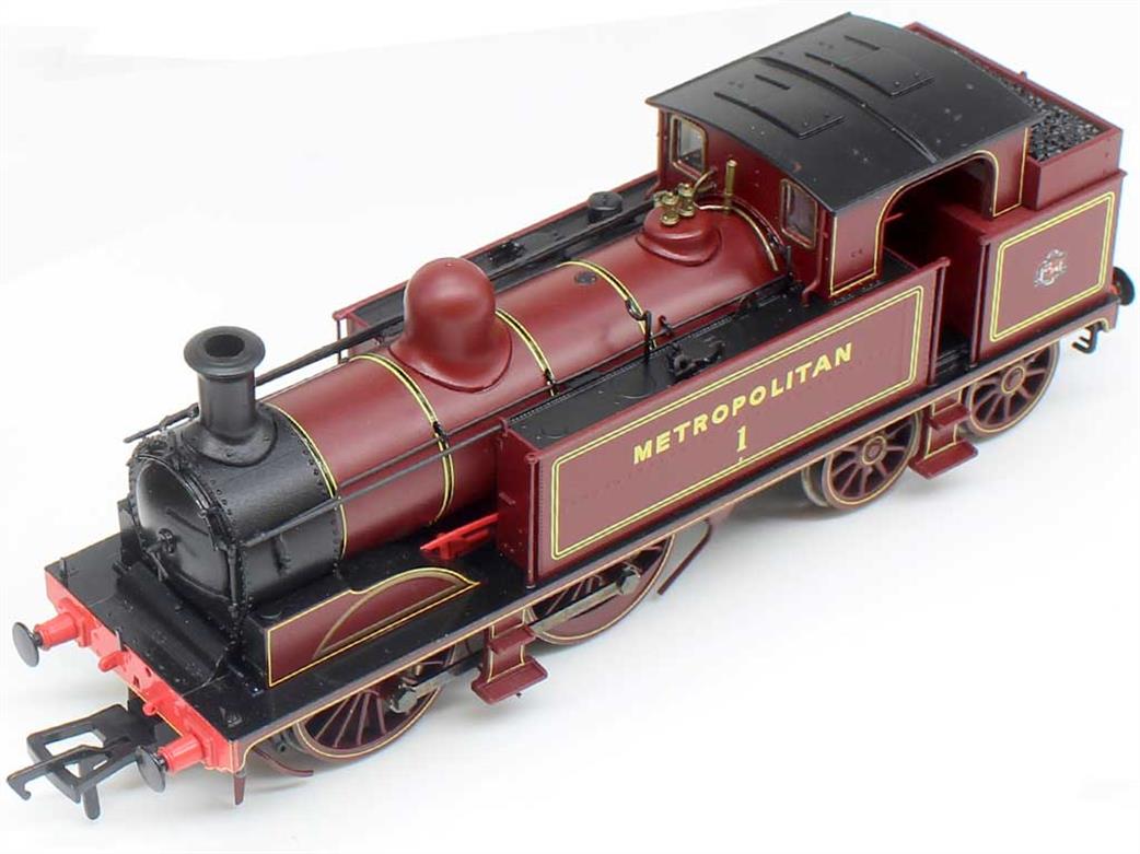 Rapido Trains OO 909504 Metropolitan Railway No.1 E Class 0-4-4T Metropolitan Red with Crests as Preserved 2013-Present DCC Sound