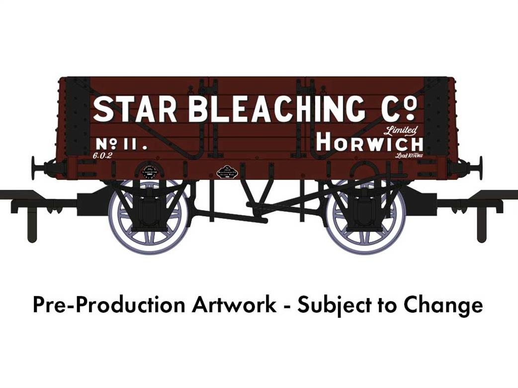 Rapido Trains OO 967006 Star Bleaching Co, Horwich RCH 1907 5 Plank Open Wagon 11