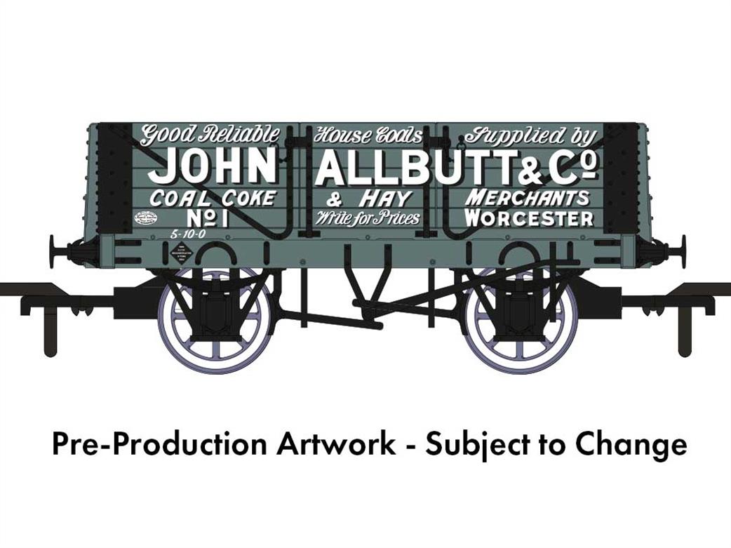 Rapido Trains OO 967008 John Allbutt & Co, Worcester RCH 1907 5 Plank Open Wagon 1