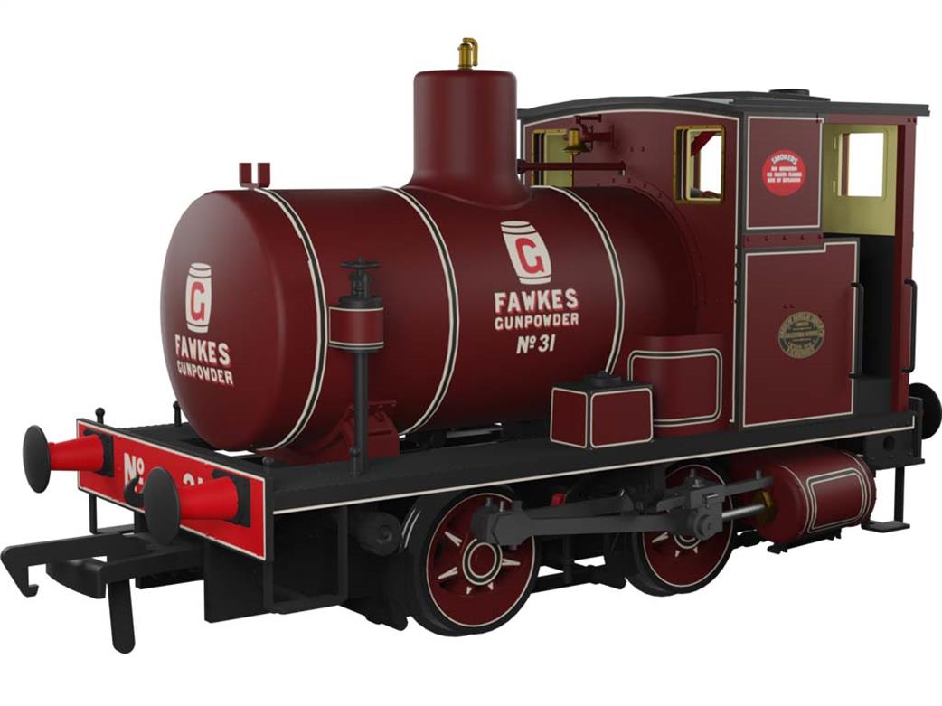 Rapido Trains OO 965511 G Fawkes Gunpowder No.31 Andrew Barclay Fireless Steam Locomotive DCC Sound