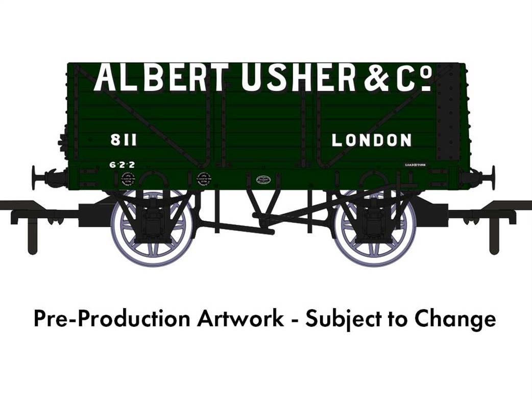 Rapido Trains OO 967207 Albert Usher, London RCH 1907 7 Plank Open Wagon 811