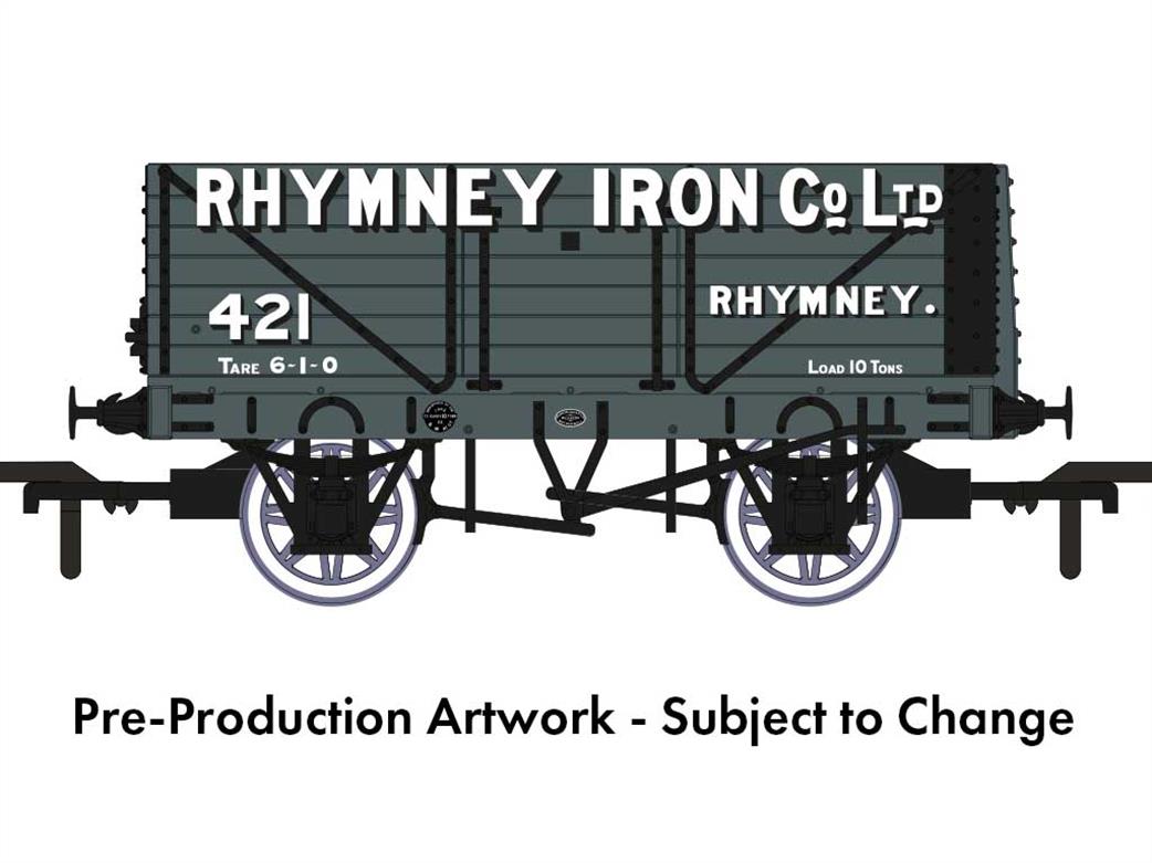 Rapido Trains OO 967215 Rhymney Iron Company Rhymney RCH 1907 7 Plank Open Wagon 421