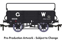 Introduced in 1911 as the GWRs new standard general merchandise open wagon now had 5 plank high sides and was equipped with a folding sheet rail for weather protection. Allocated diagram reference O11 10815 were built between 1911 and 1919, along with a further 2,105 wagons with vacuum train brakes (diagram O15) built by 1922.This model replicates vacuum train brake and sheet rail fitted diagram O15 wagon number 15026 in GWR goods grey livery with post-grouping 16in height lettering.