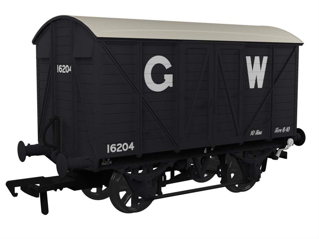 Rapido Trains OO 944003 GWR 16204 Diagram V14 Vacuum Braked MINK A Ventilated Box Van GWR Grey 25in Lettering