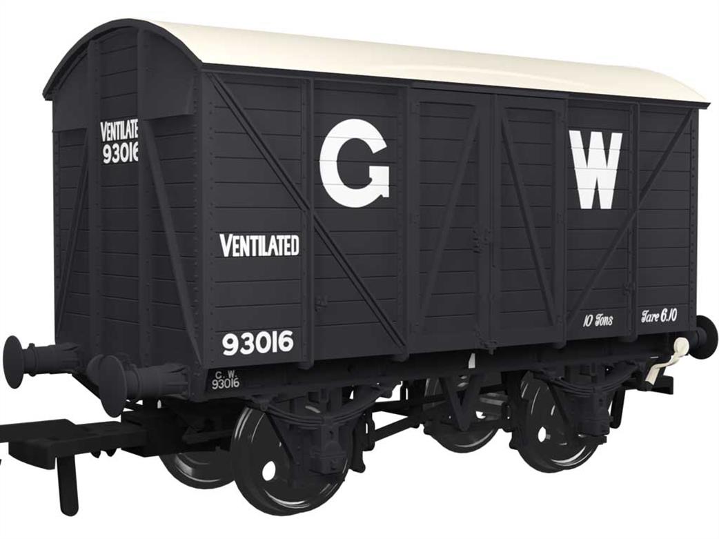 Rapido Trains OO 944013 GWR 93016 Diagram V16 MINK Ventilated Box Van GWR Grey 25in Lettering