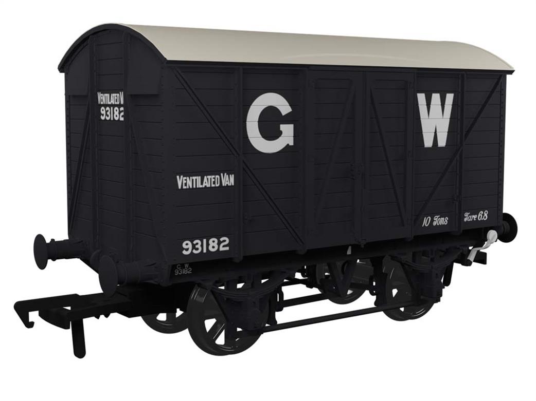 Rapido Trains OO 944014 GWR 93182 Diagram V16 MINK Ventilated Box Van GWR Grey 25in Lettering