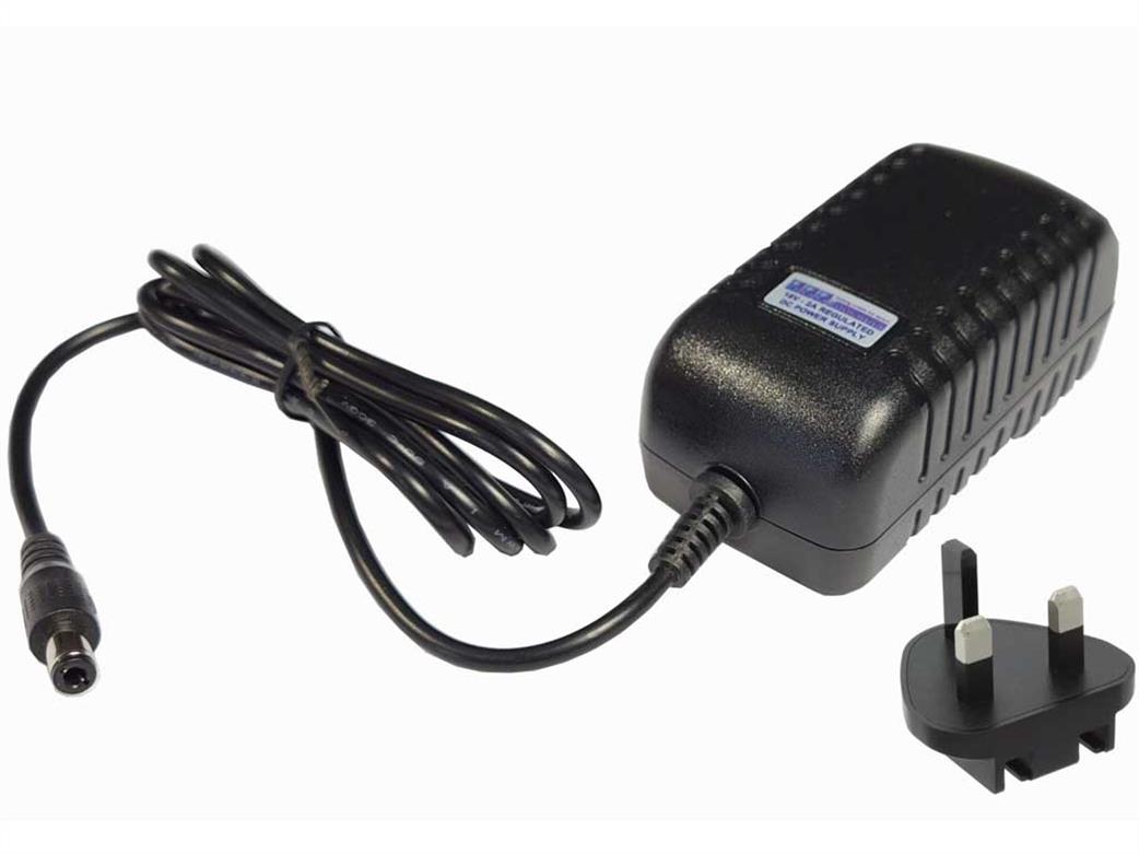 DCC Concepts DCP-18.2.UK 18volt DC 1amp Regulated Power Supply UK 3-Pin Plug OO