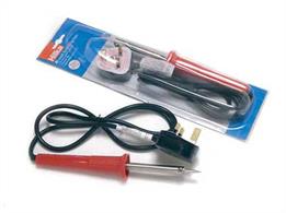 Handy soldering iron with a pointed straight tip.