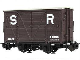 Model of a RNAD covered box van, a type used extensively to move general stores around military depots.Statfold Barn brown livery.