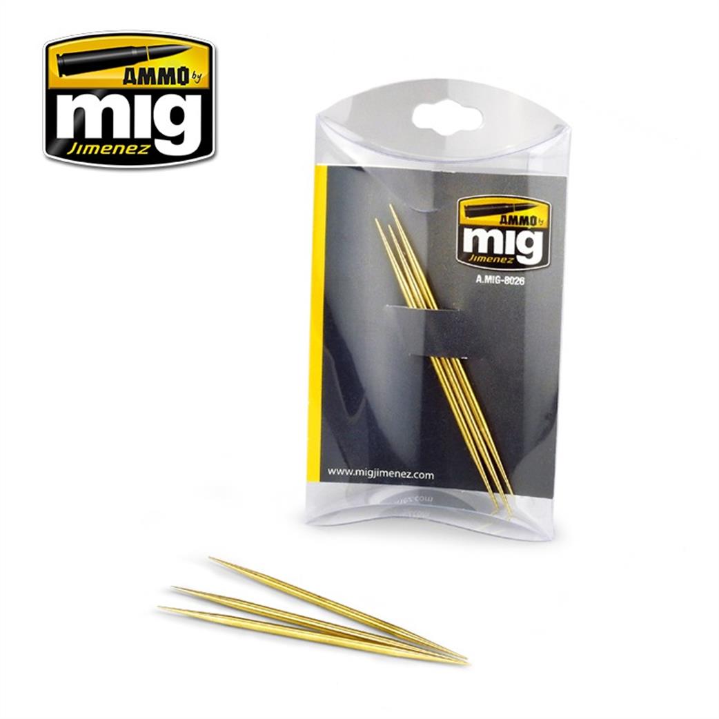 Ammo of Mig Jimenez A.MIG-8026 Brass Toothpick Pack Of 3