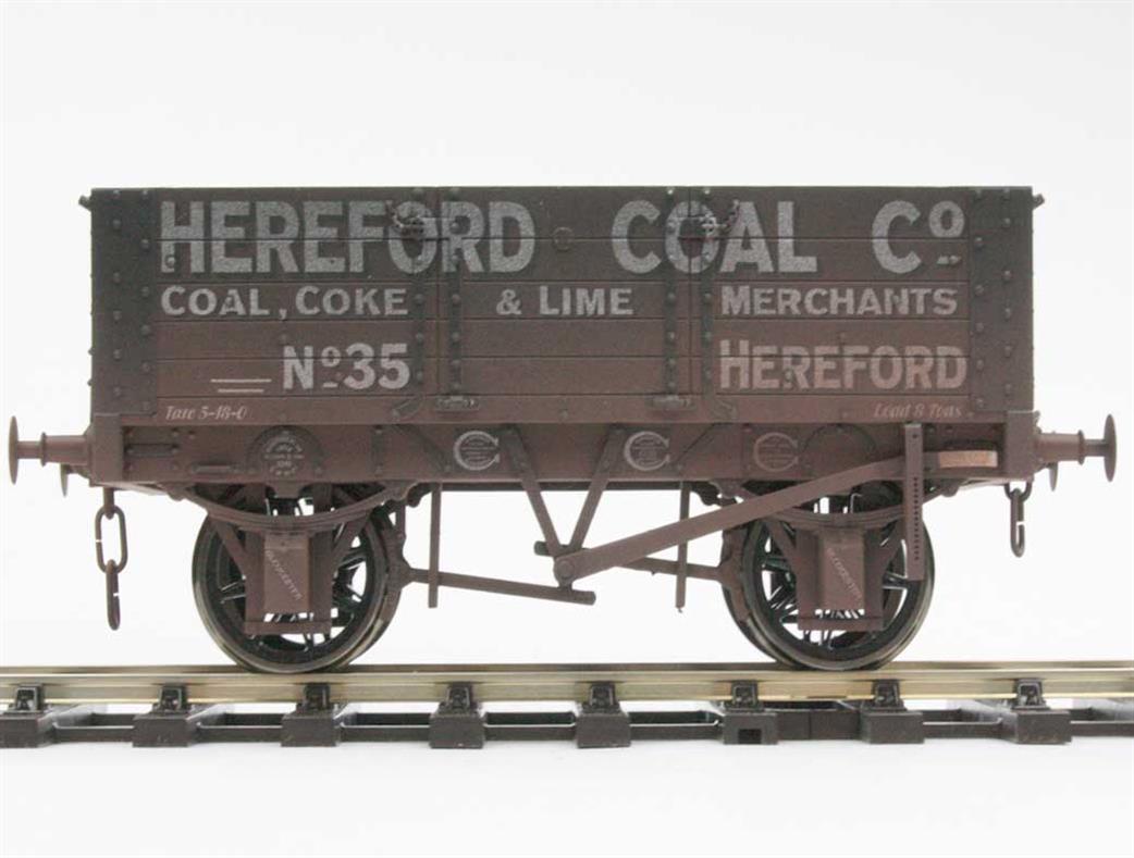 Dapol O Gauge 7F-052-008W Hereford Coal Company RCH 1887 5 Plank Open Wagon No.35 Weathered