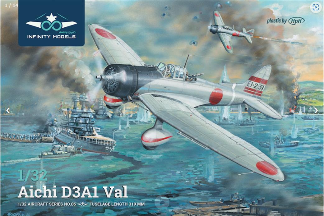 Infinity Model 1/32 3206 Japanese Aichi D3A1 VAL Carrier Bomber Plastic Kit